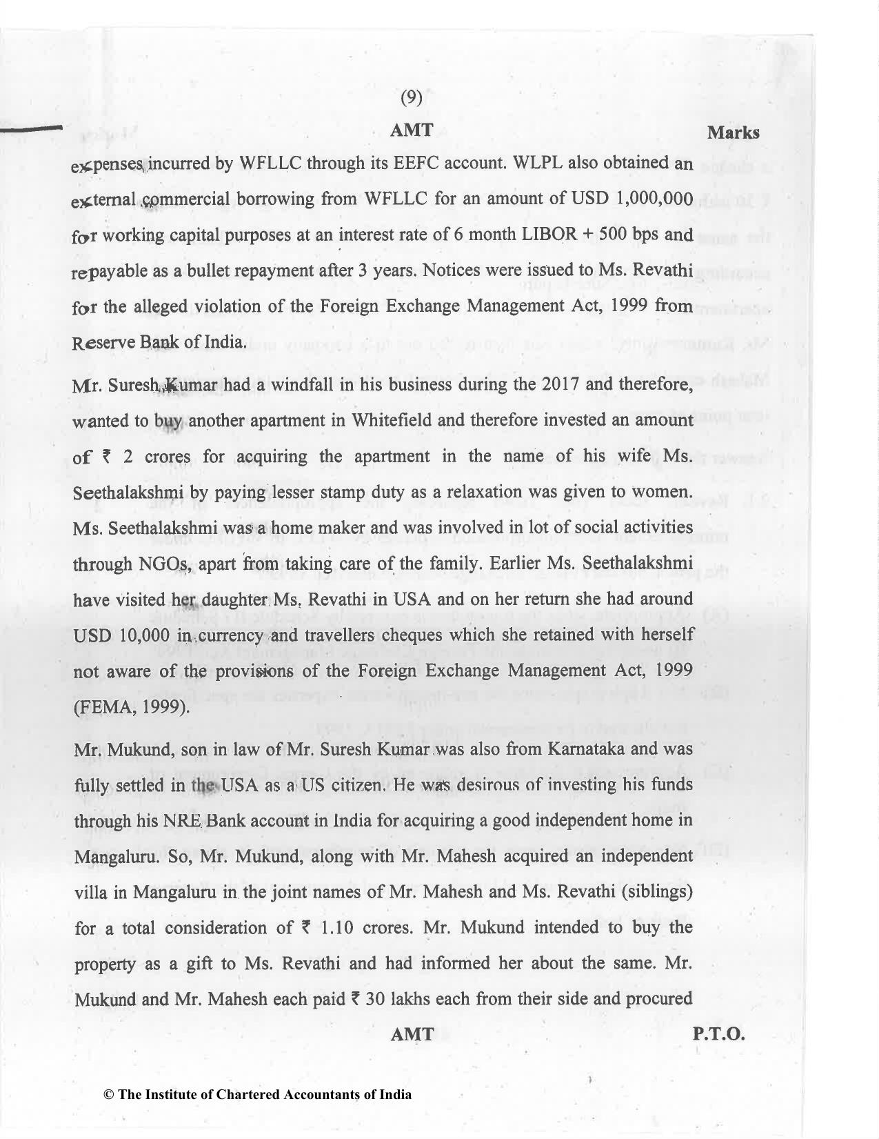 CA Final Jul 2021 Question Paper - Paper 6D – Economic Laws - Page 9