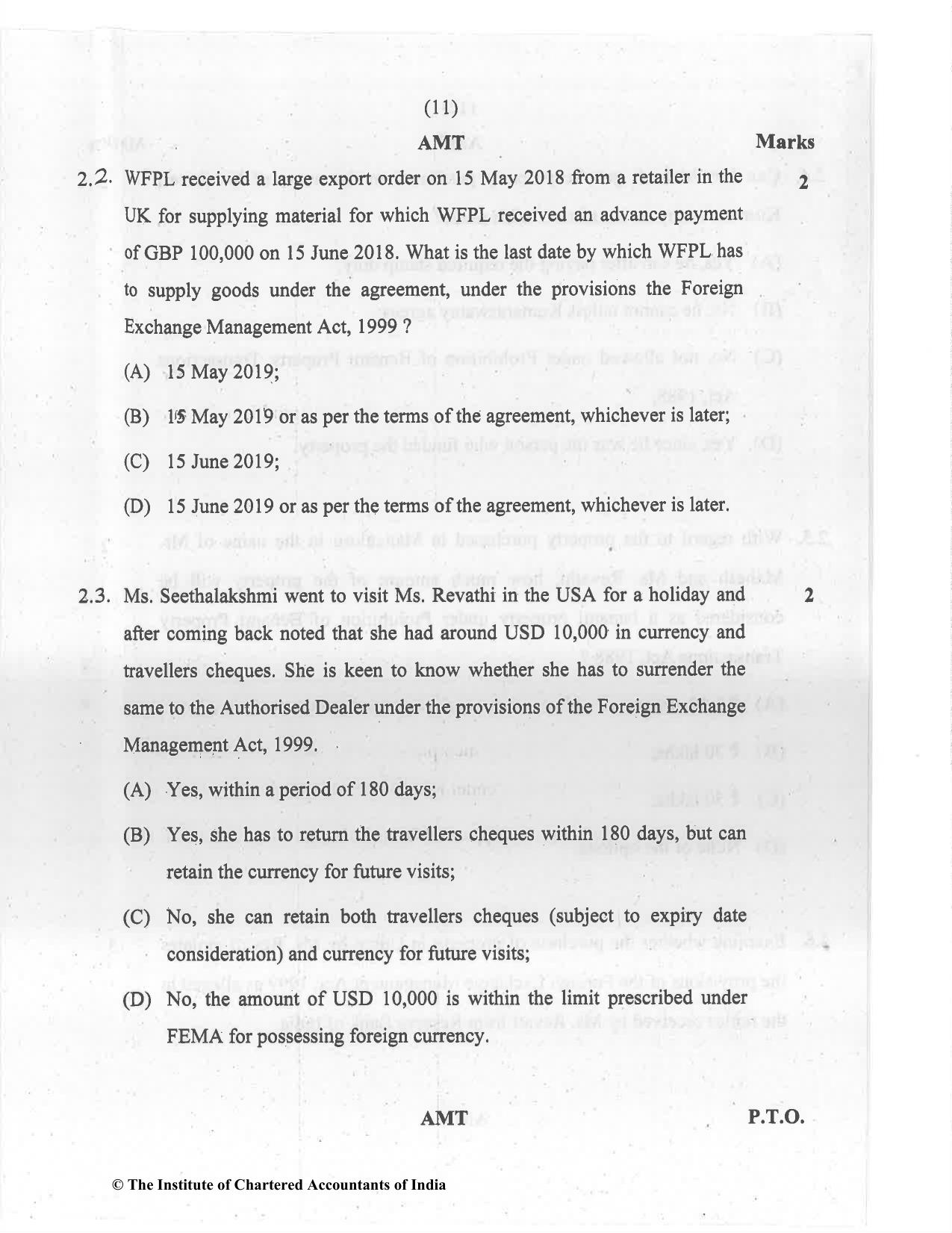 CA Final Jul 2021 Question Paper - Paper 6D – Economic Laws - Page 11