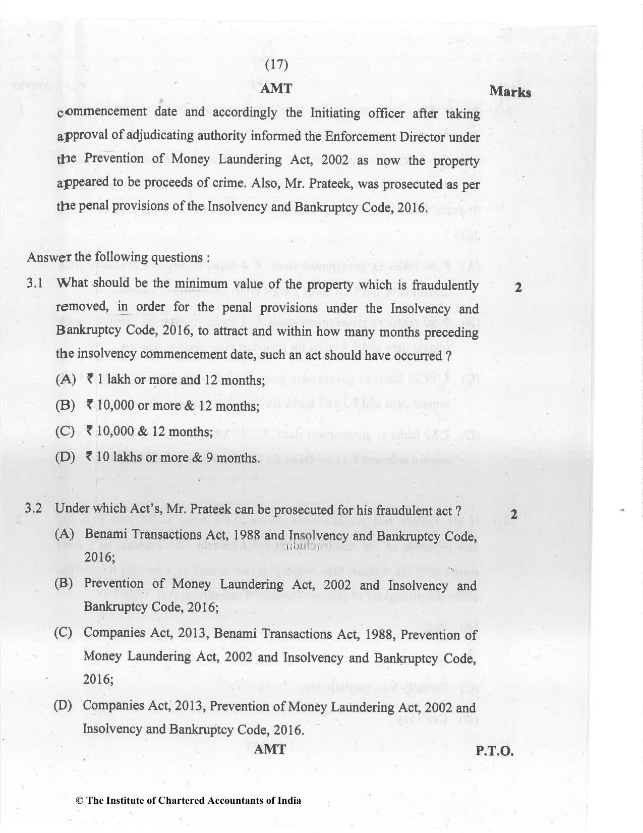 CA Final Jul 2021 Question Paper - Paper 6D – Economic Laws - Page 17