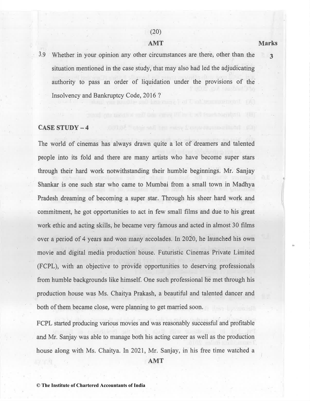 CA Final Jul 2021 Question Paper - Paper 6D – Economic Laws - Page 20