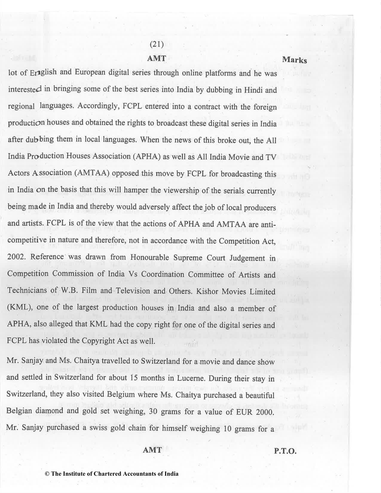 CA Final Jul 2021 Question Paper - Paper 6D – Economic Laws - Page 21