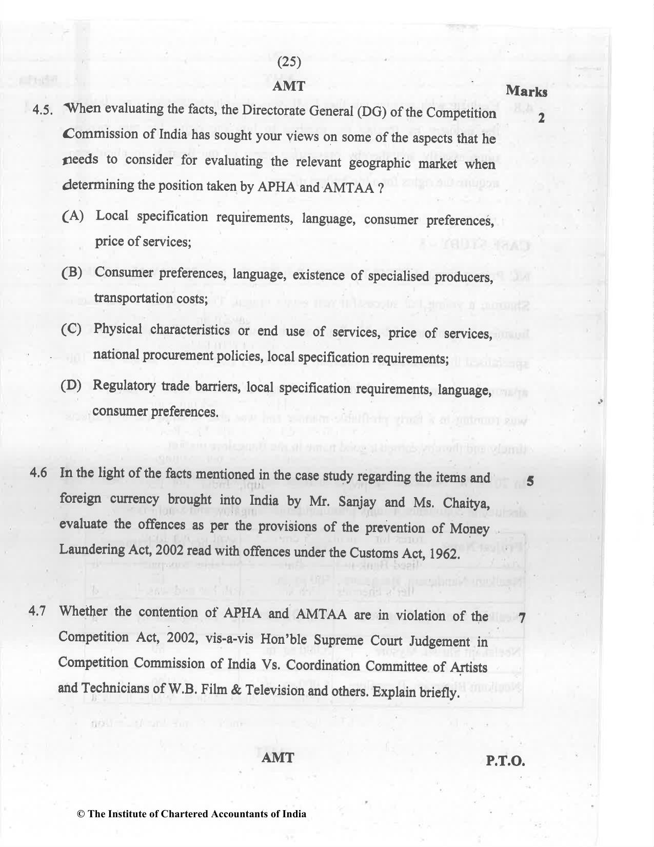CA Final Jul 2021 Question Paper - Paper 6D – Economic Laws - Page 25