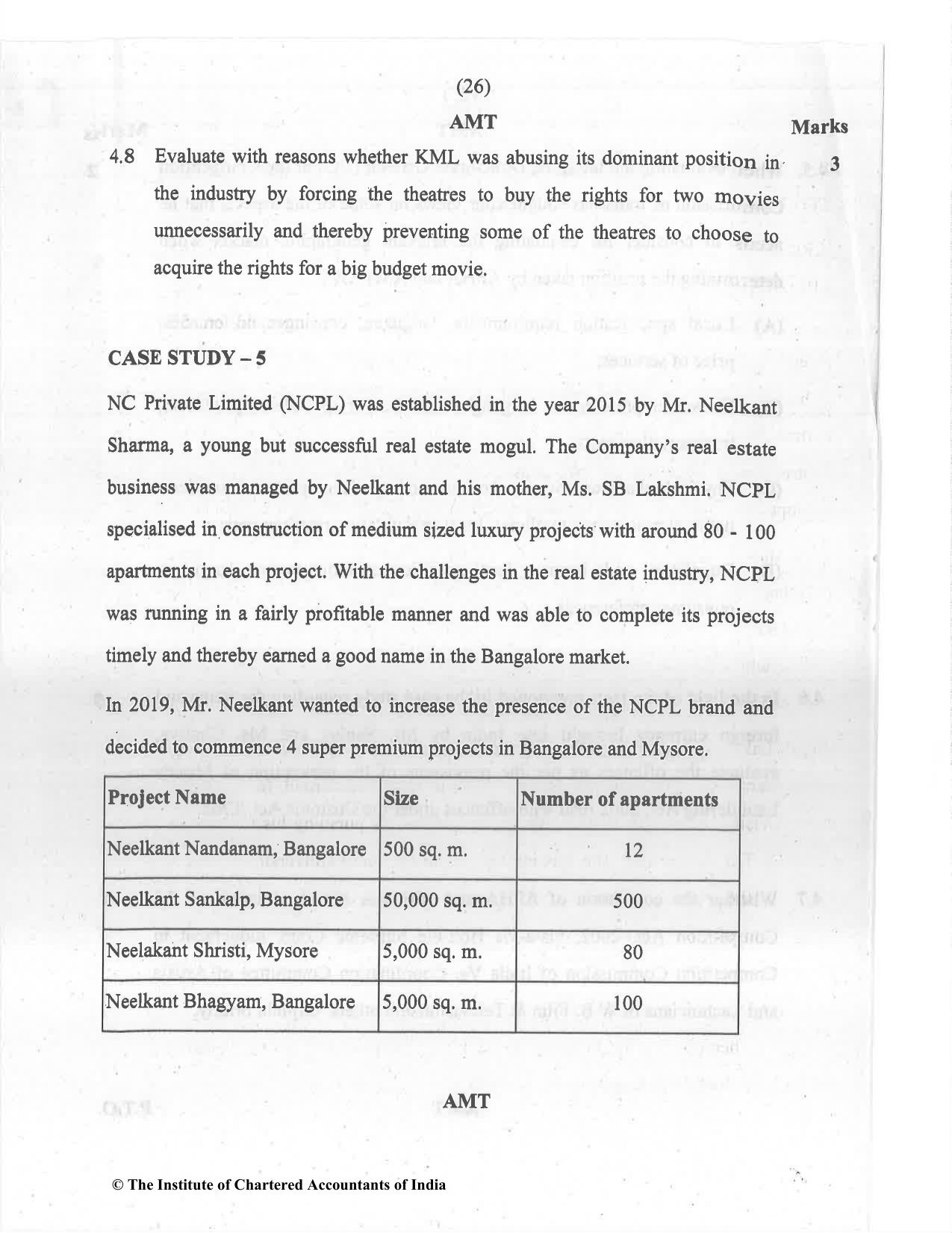 CA Final Jul 2021 Question Paper - Paper 6D – Economic Laws - Page 26