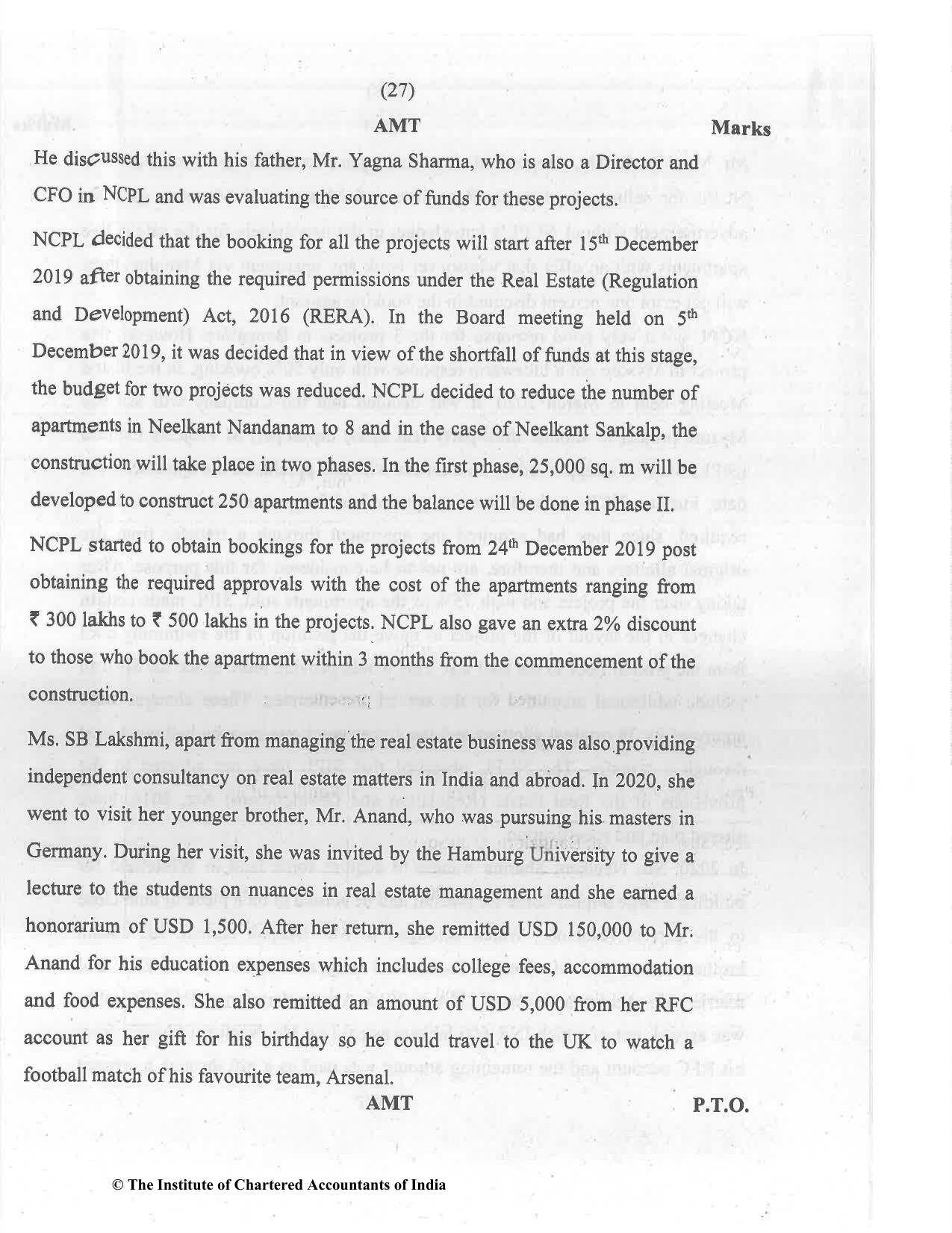 CA Final Jul 2021 Question Paper - Paper 6D – Economic Laws - Page 27