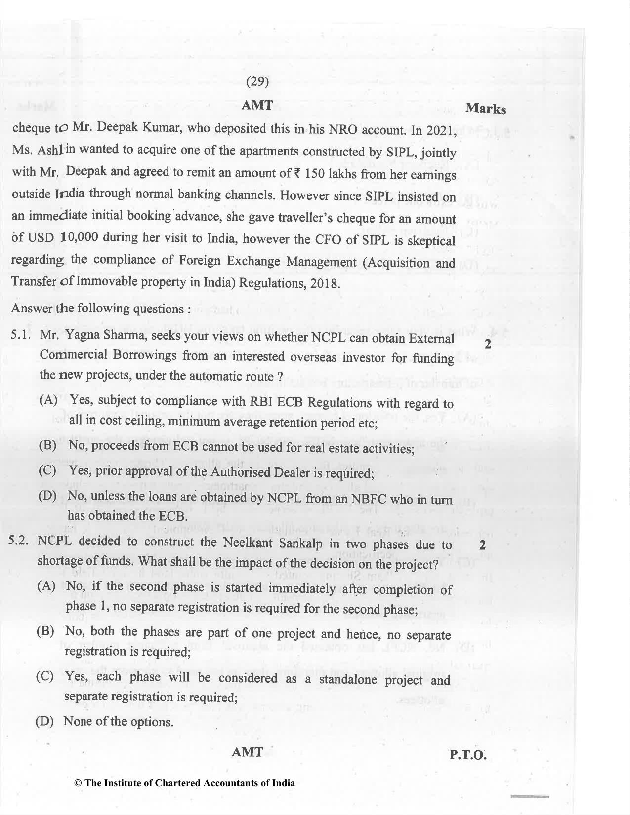 CA Final Jul 2021 Question Paper - Paper 6D – Economic Laws - Page 29