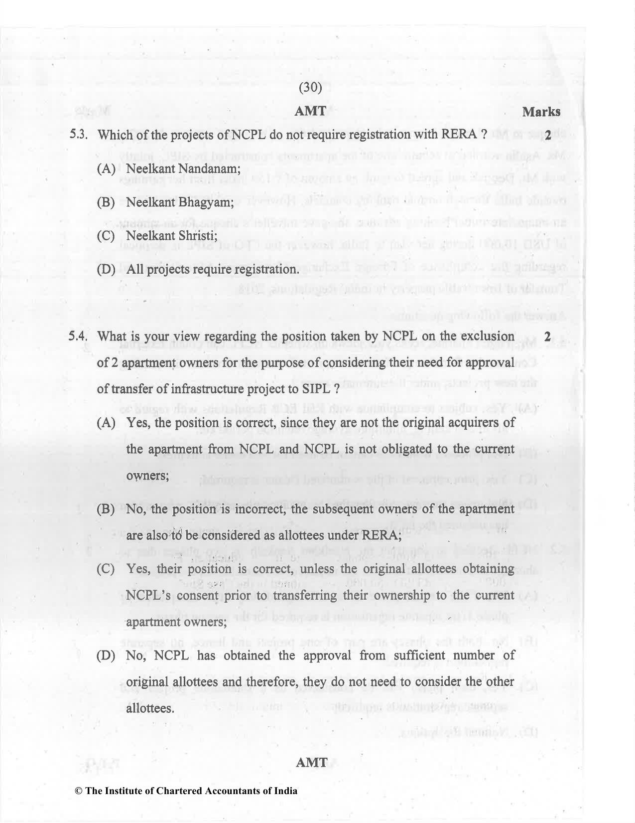 CA Final Jul 2021 Question Paper - Paper 6D – Economic Laws - Page 30