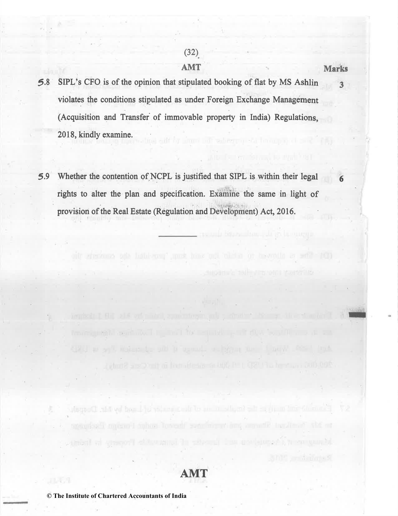 CA Final Jul 2021 Question Paper - Paper 6D – Economic Laws - Page 32