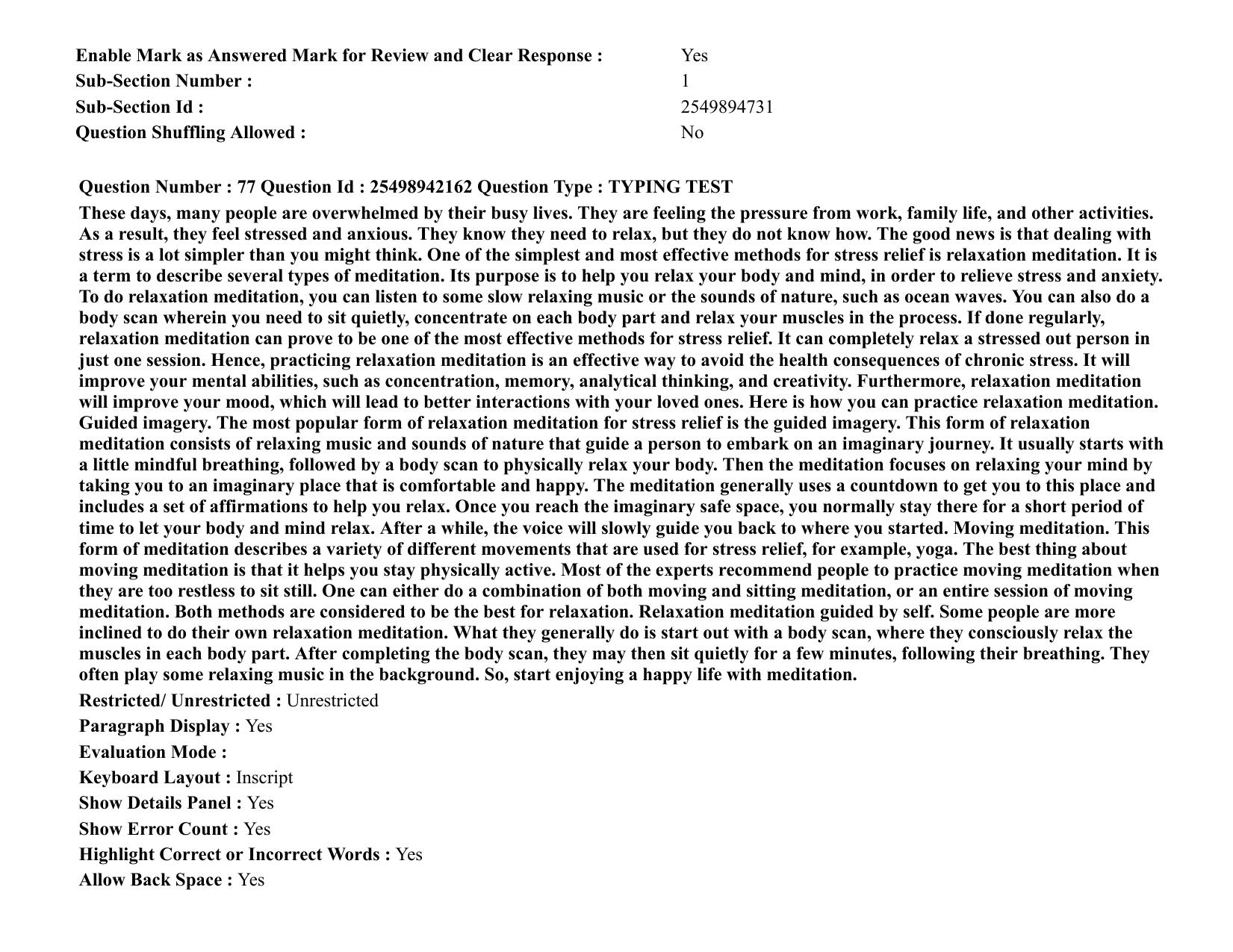 MP CPCT 17 October 2021 Question Paper English Shift 2 - Page 54