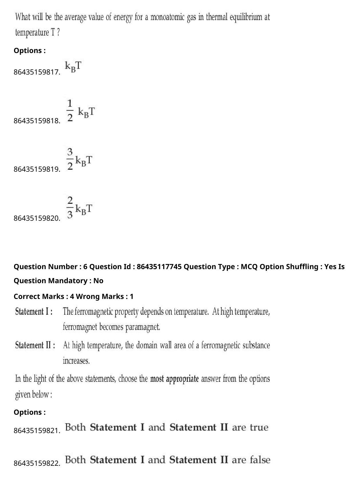 JEE Mains 2021: BTech (Shift 2) 22-07-2021 Question Paper - Page 6
