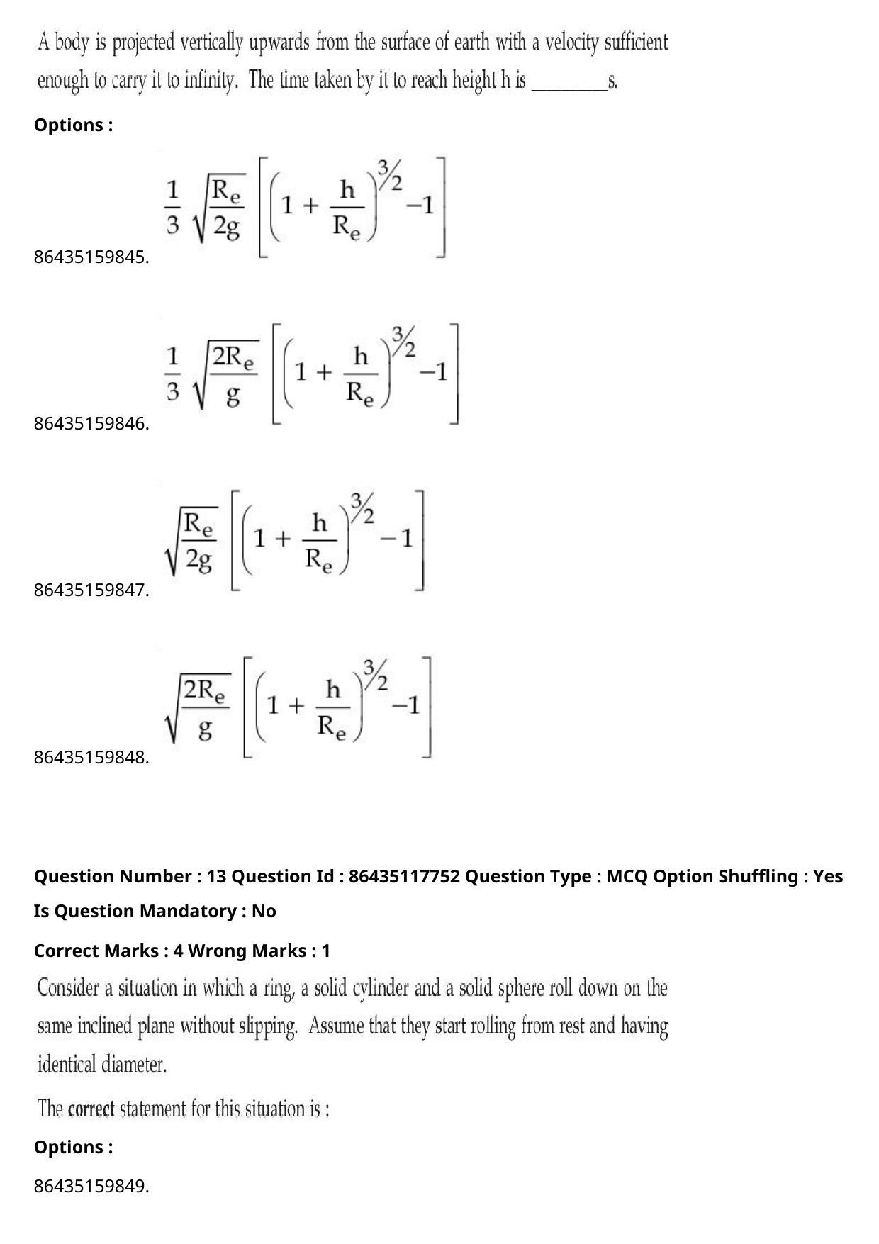 JEE Mains 2021: BTech (Shift 2) 22-07-2021 Question Paper - Page 11