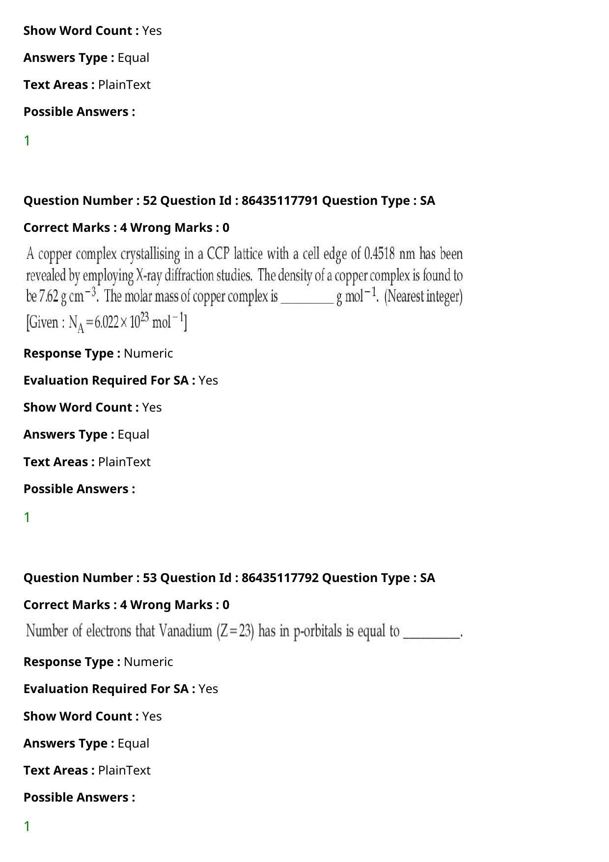 JEE Mains 2021: BTech (Shift 2) 22-07-2021 Question Paper - Page 37