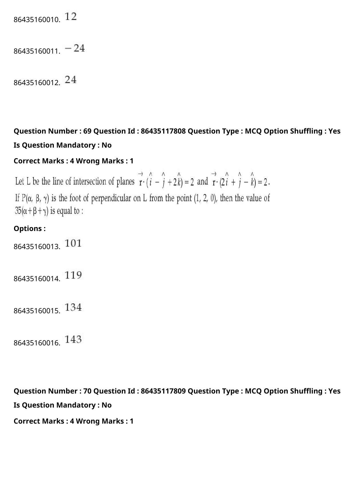JEE Mains 2021: BTech (Shift 2) 22-07-2021 Question Paper - Page 46