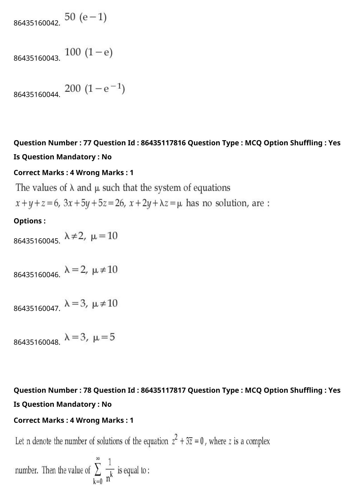 JEE Mains 2021: BTech (Shift 2) 22-07-2021 Question Paper - Page 51