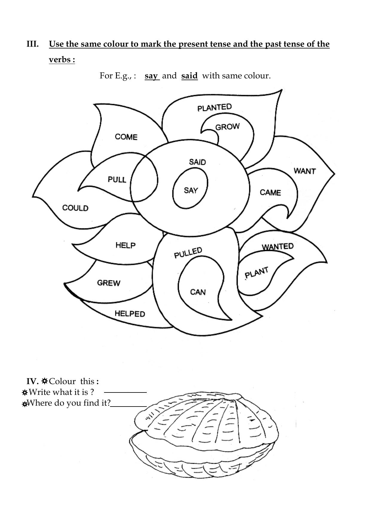 Worksheet for Class 3 English Sea Song Assignment - Page 4