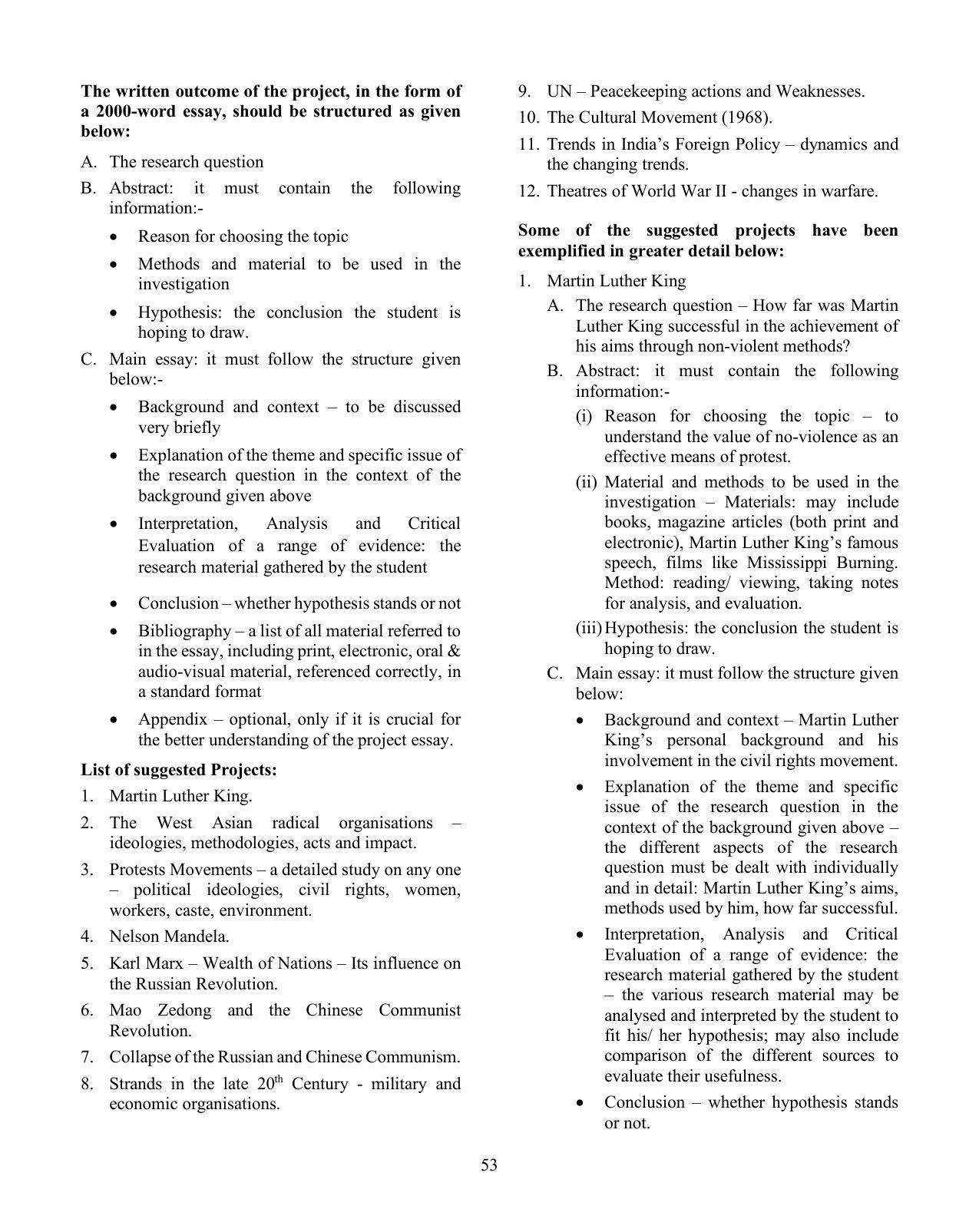 ISC Class XI & XII History Syllabus - Page 10