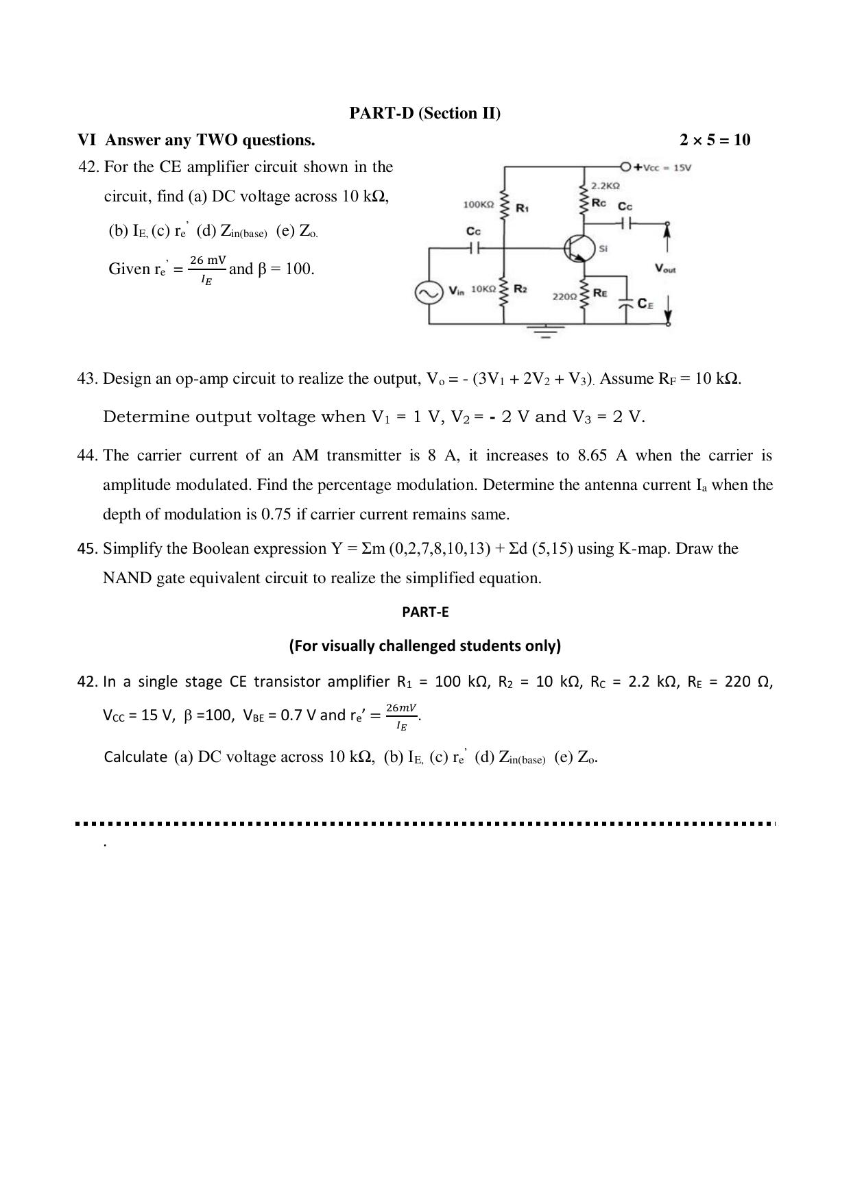 Karnataka II PUC Electronics Model Question Paper III 2025 - Page 4