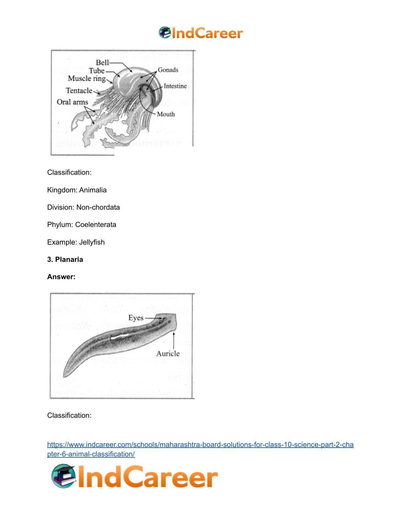 Maharashtra Board Solutions for Class 10- Science (Part 2): Chapter 6- Animal Classification - Page 17
