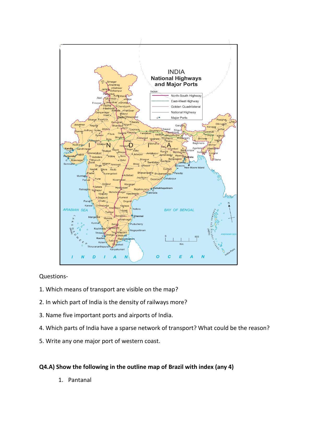 Maharashtra Board Class 10 Geography Sample Papers - Page 13