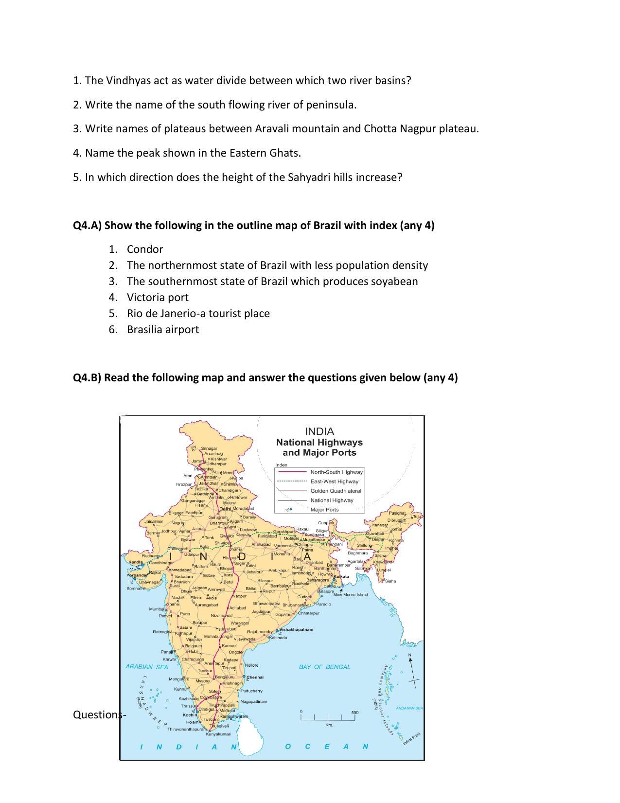 Maharashtra Board Class 10 Geography Sample Papers - Page 16
