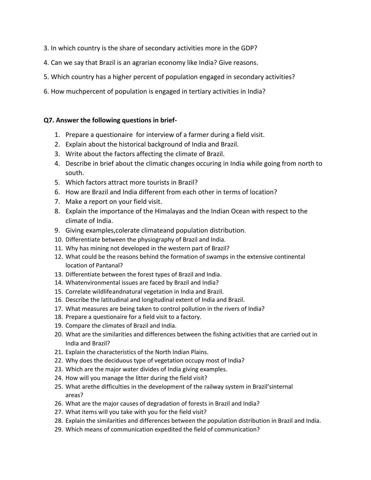 Maharashtra Board Class 10 Geography Sample Papers - Page 23