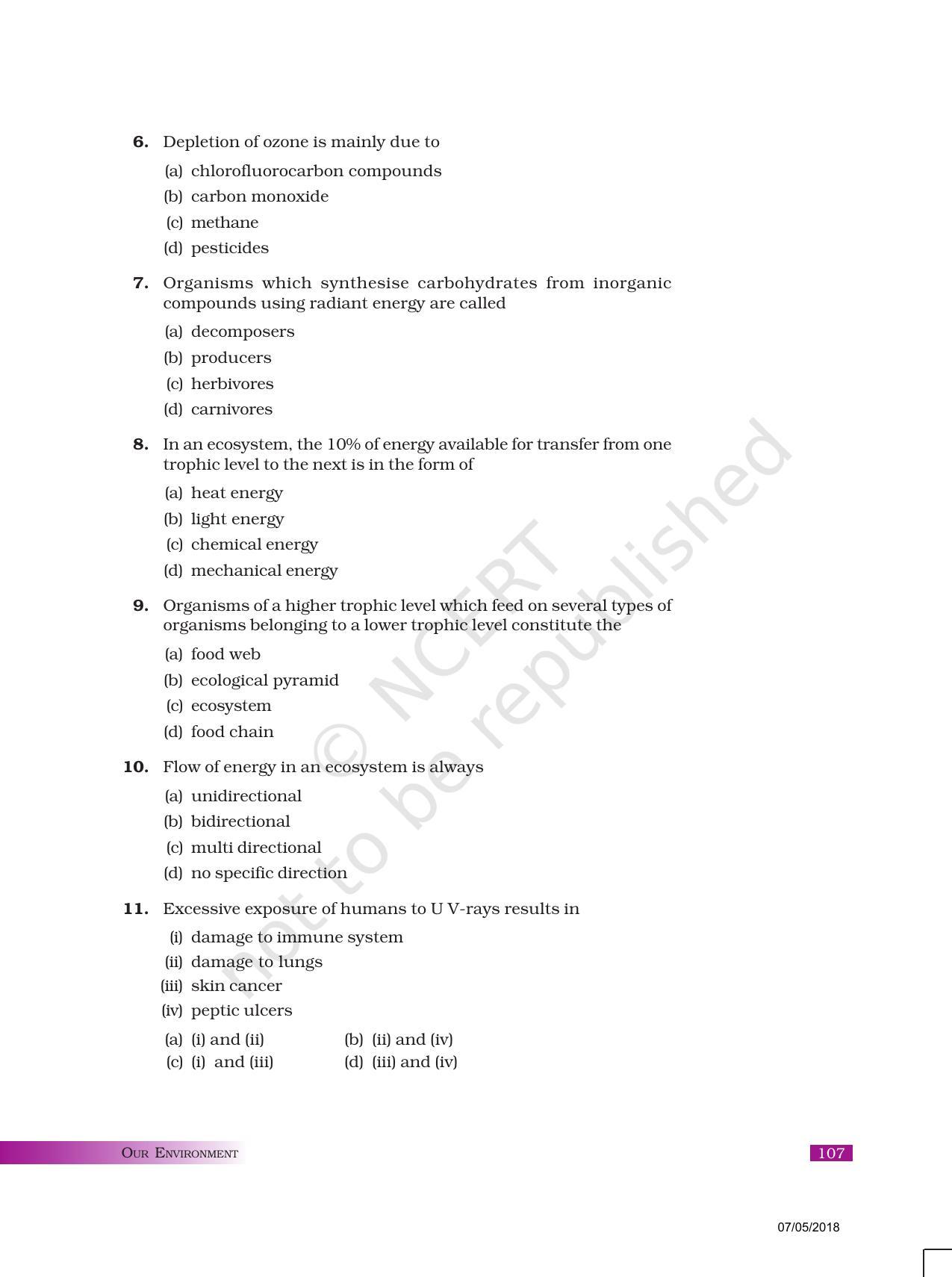 NCERT Exemplar Book for Class 10 Science: Chapter 15 Our Environment - Page 2