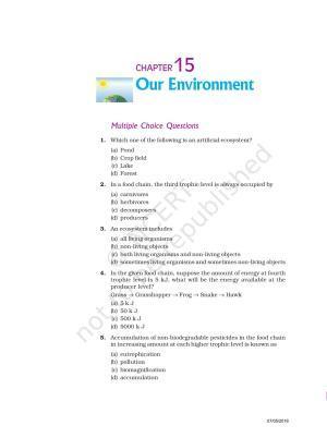 NCERT Exemplar Book for Class 10 Science: Chapter 15 Our Environment