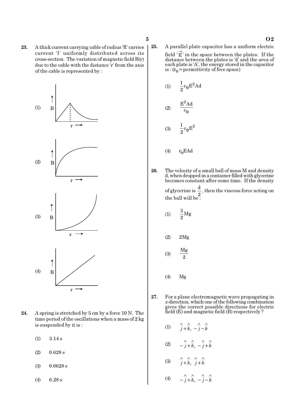 NEET O2 2021 Question Paper - Page 5