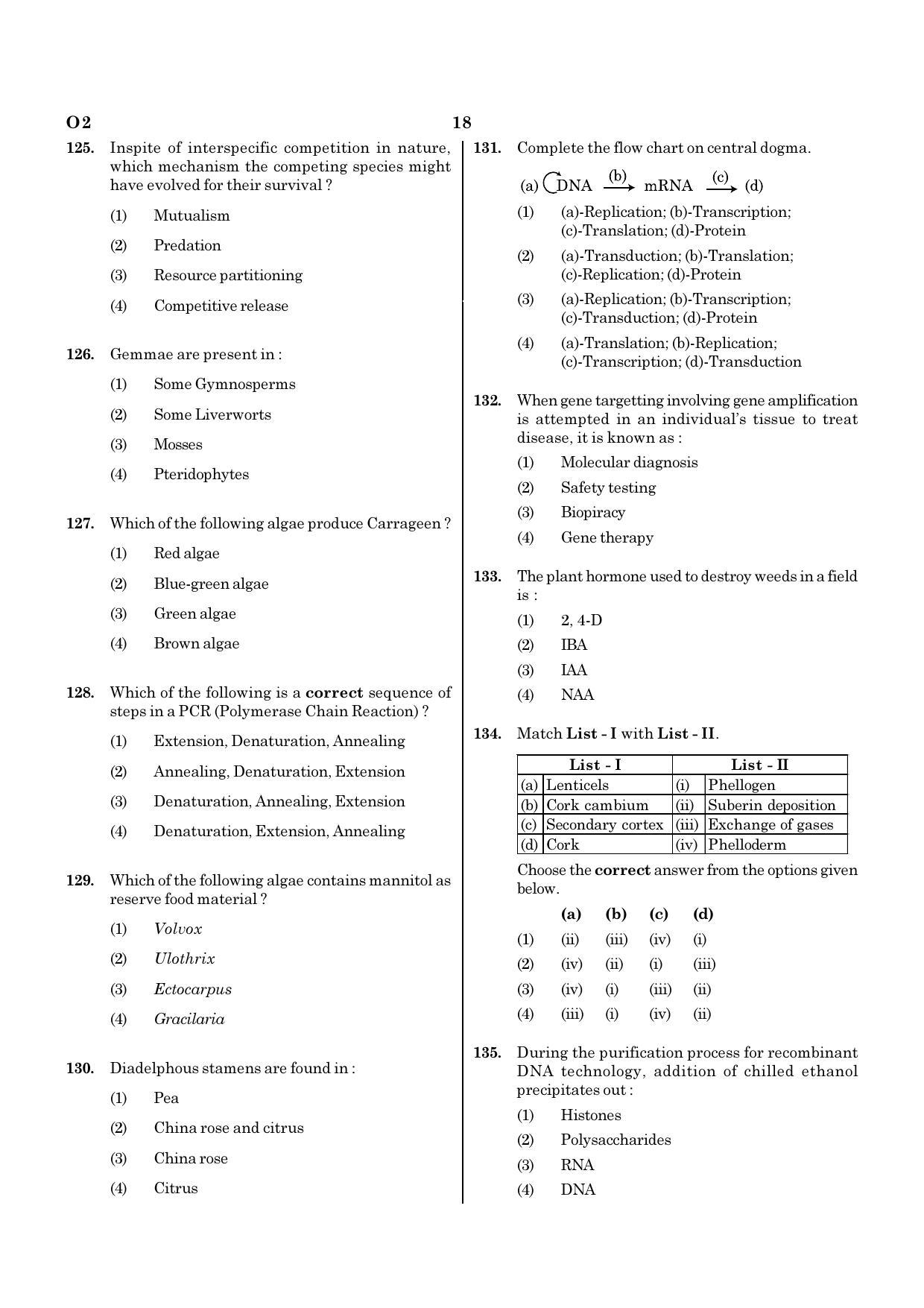 NEET O2 2021 Question Paper - Page 18