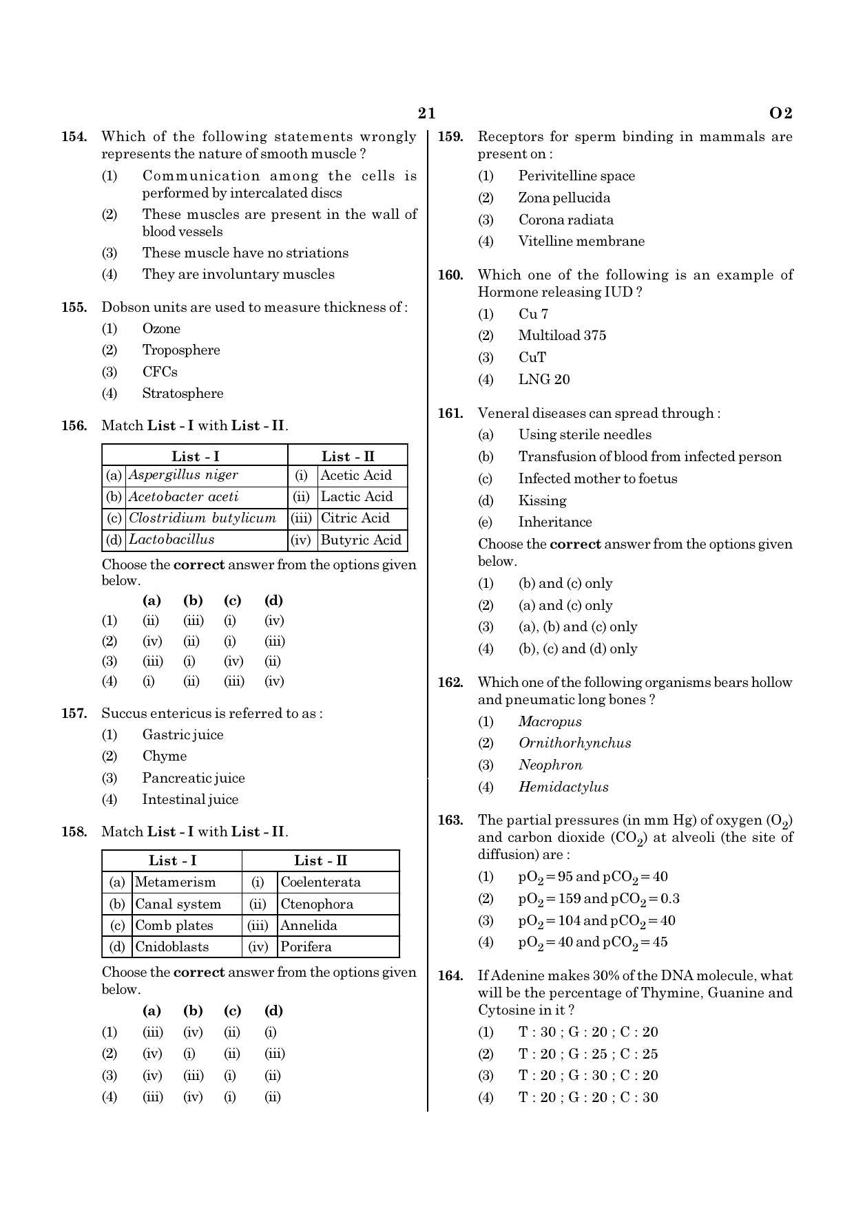 NEET O2 2021 Question Paper - Page 21
