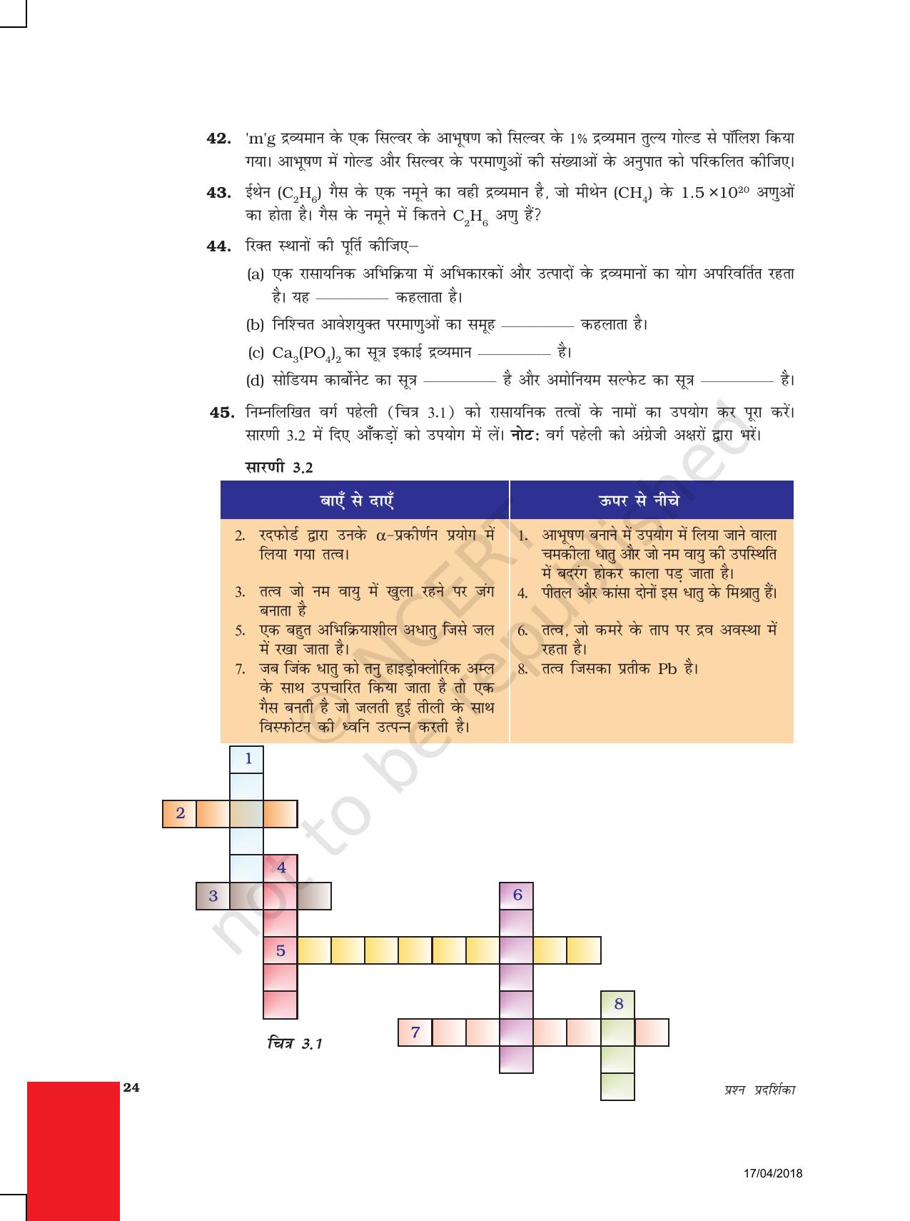 NCERT Exemplar Class 9: विज्ञान यूनिट 3 (परमाणु एवं अणु) - Page 6
