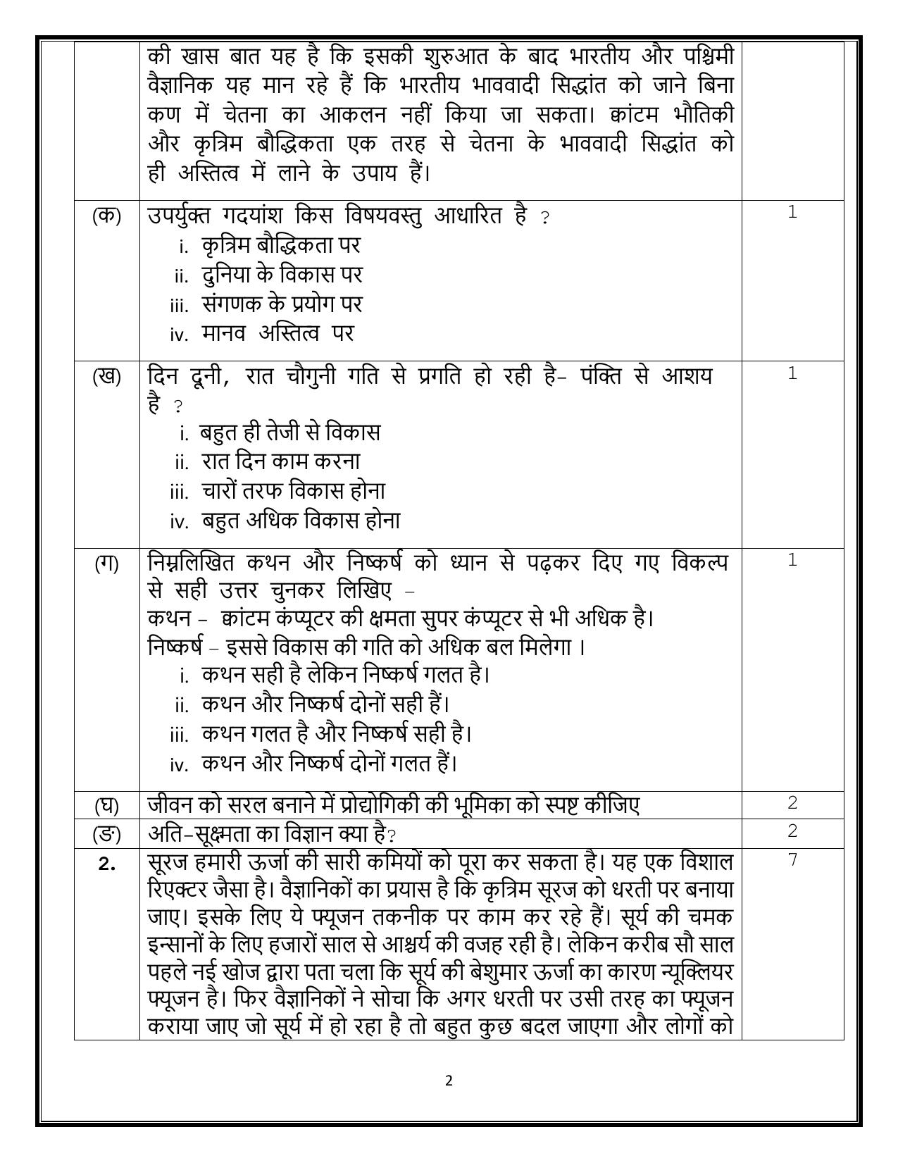 CBSE Class 10 Hindi B Sample Paper 2025 - Page 2