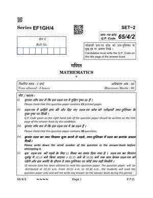CBSE Class 12 65-4-2 MATHEMATICS 2023 Question Paper