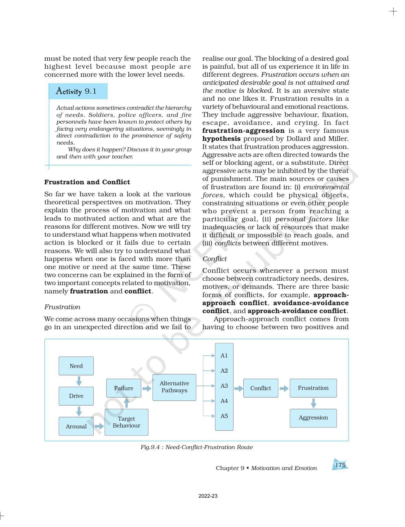 NCERT Book for Class 11 Psychology Chapter 9 Motivation and Emotion - Page 7