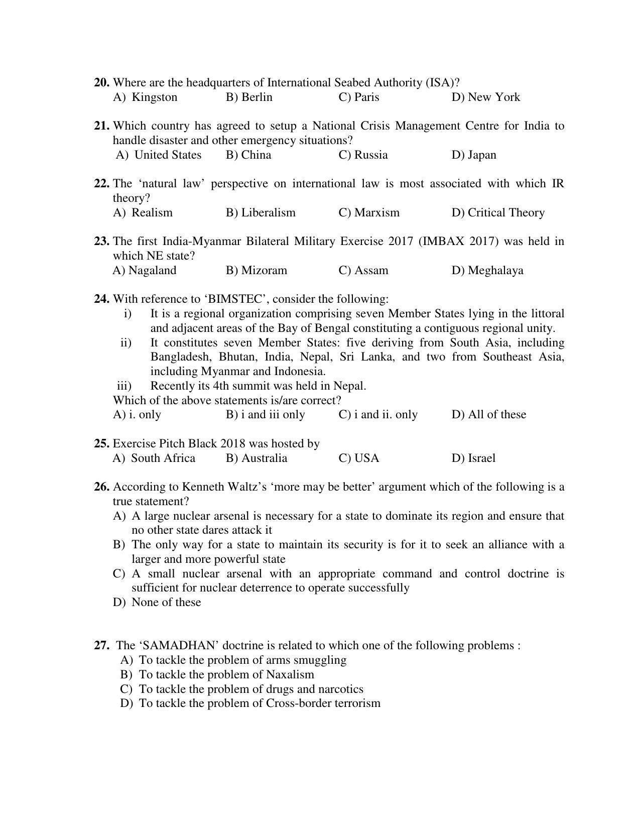 PU MPET Ancient Indian History 2019 Question Papers - Page 8