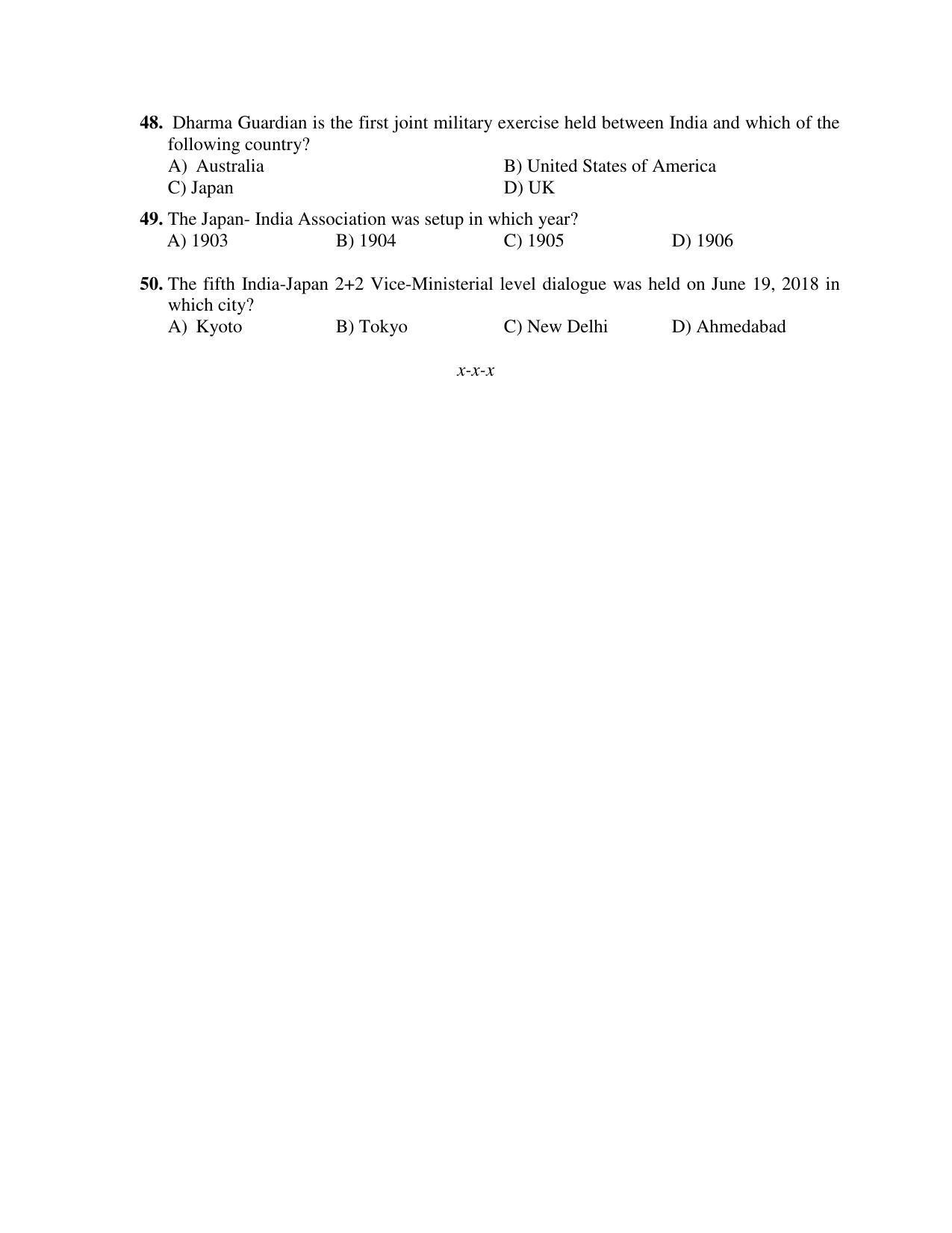 PU MPET Ancient Indian History 2019 Question Papers - Page 11
