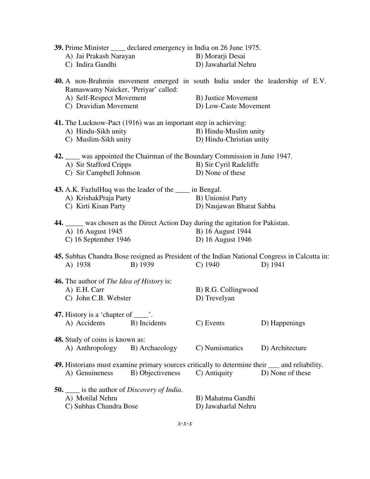 PU MPET Ancient Indian History 2019 Question Papers - Page 26