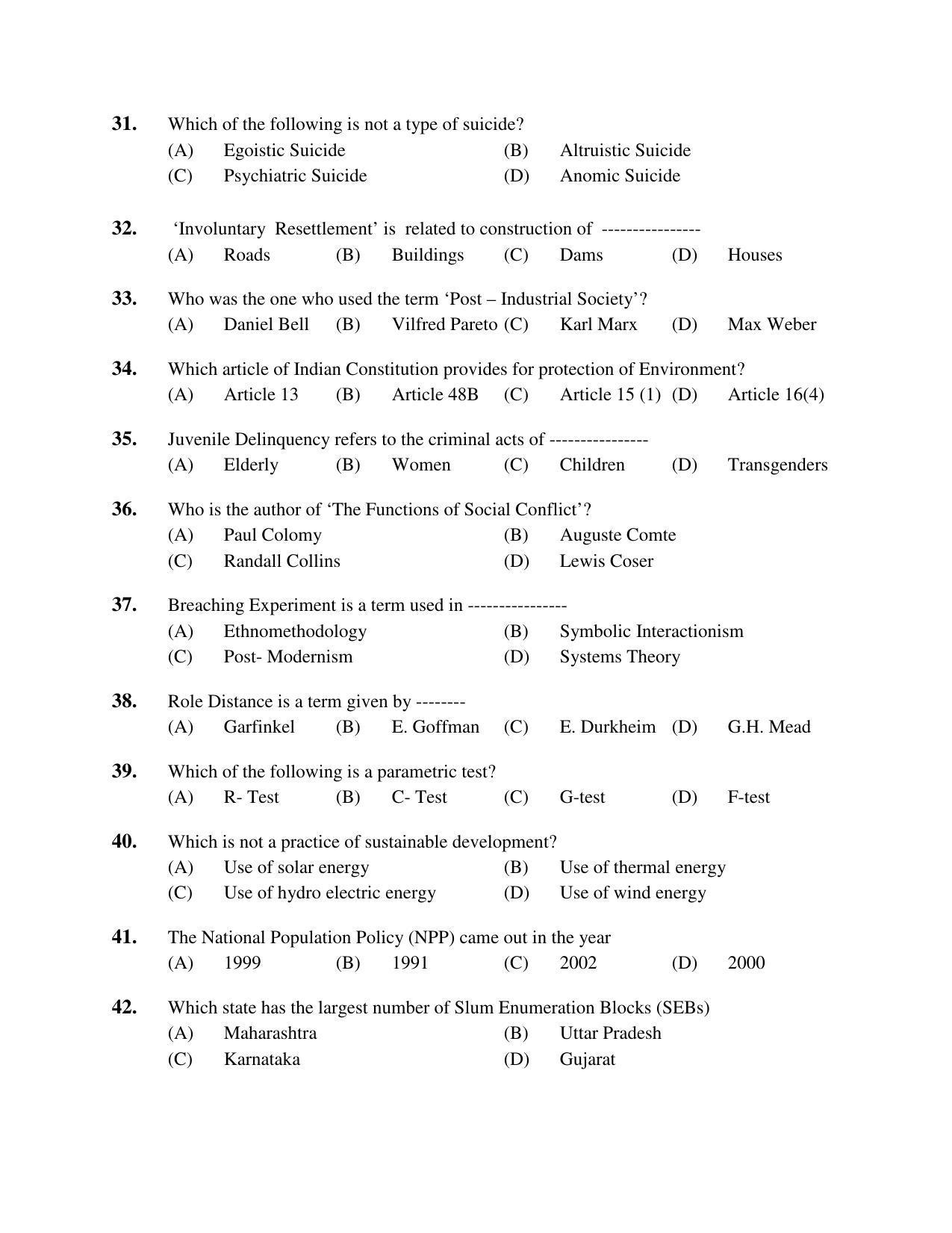 PU MPET Ancient Indian History 2019 Question Papers - Page 80