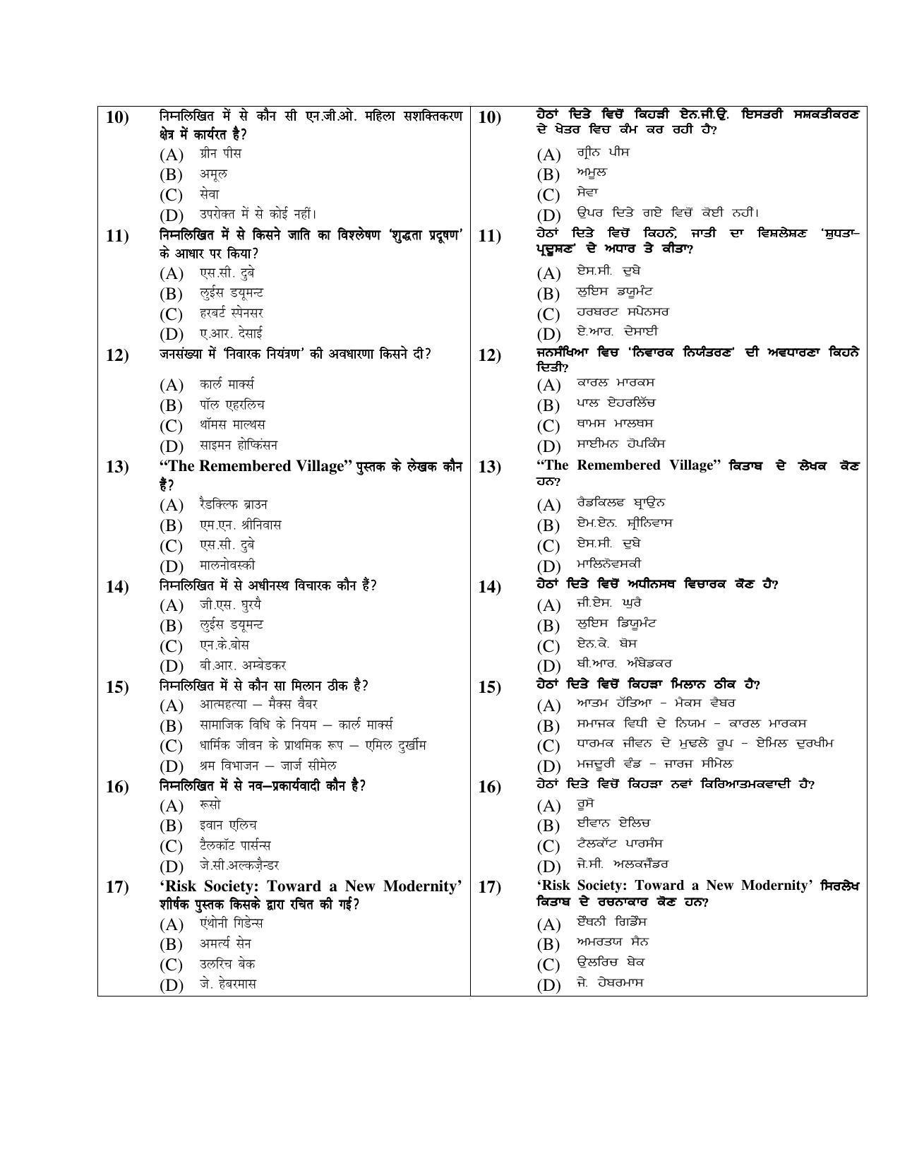 PU MPET Ancient Indian History 2019 Question Papers - Page 83