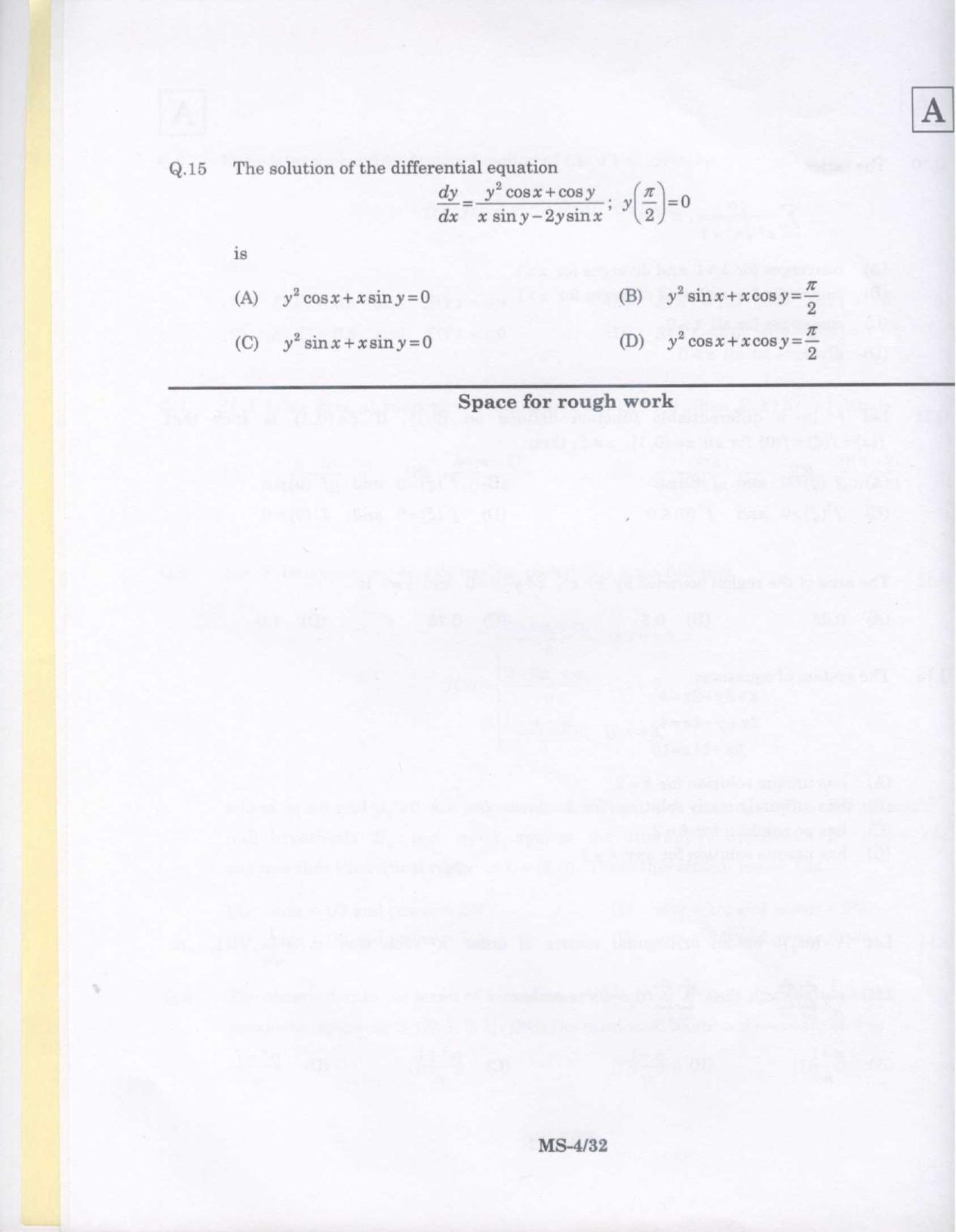 JAM 2009: MS Question Paper - Page 6