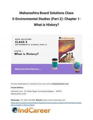 Maharashtra Board Solutions Class 5-Environmental Studies (Part 2): Chapter 1- What is History?