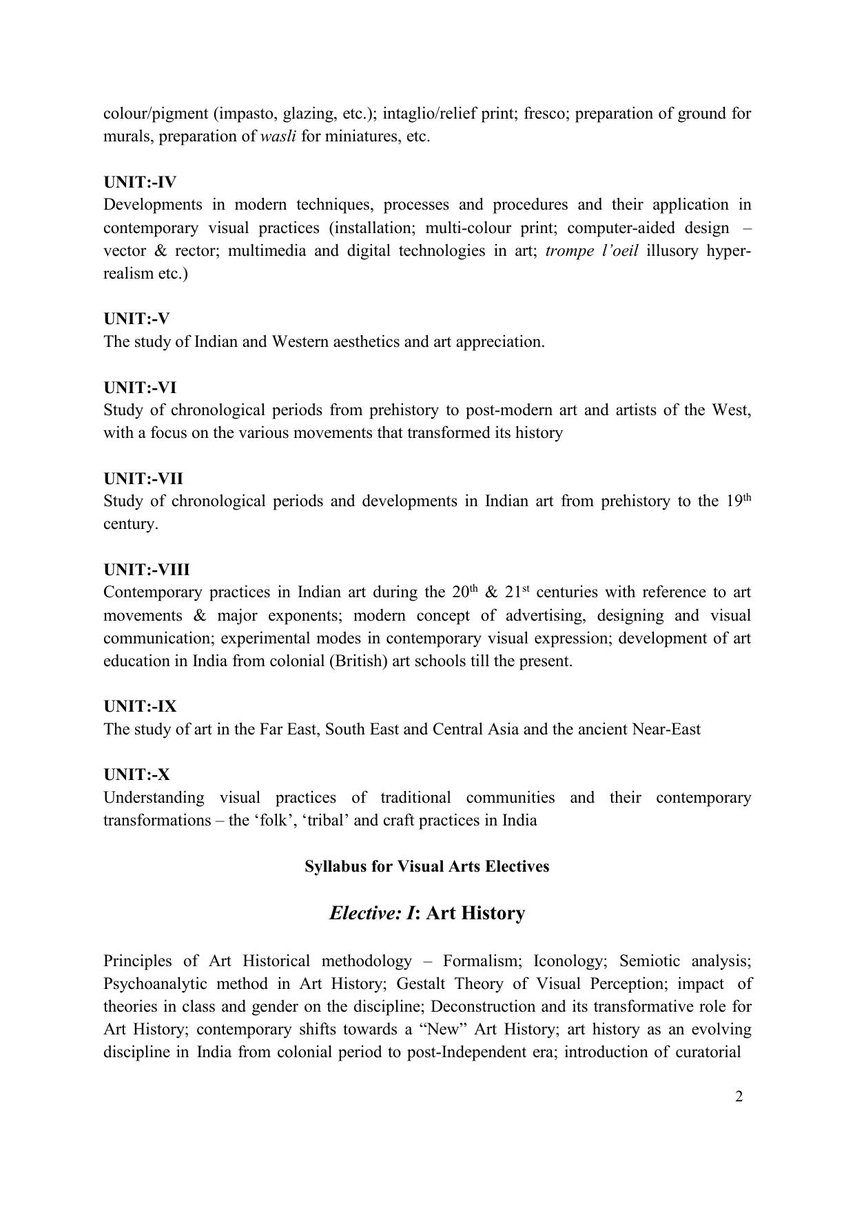 TNSET Syllabus - Visual Art - Page 2