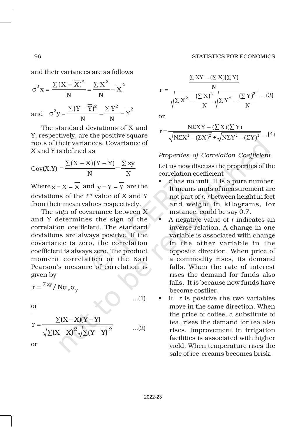 NCERT Book for Class 11 Economics (Statistic Economics) Chapter 7 Correlation - Page 6