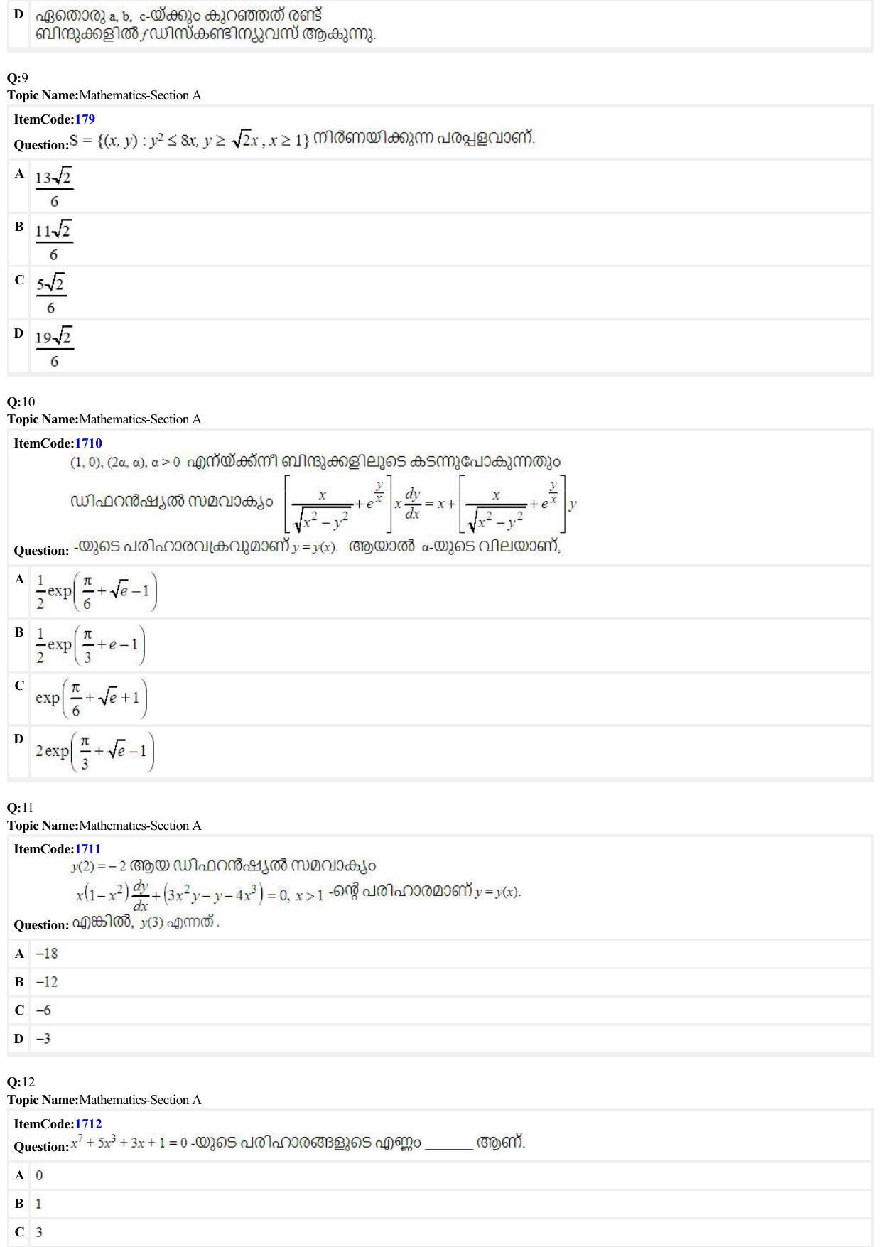 JEE Mains 2022: BTech Malayalam (Shift 1) 28-06-2022 Question Paper - Page 3