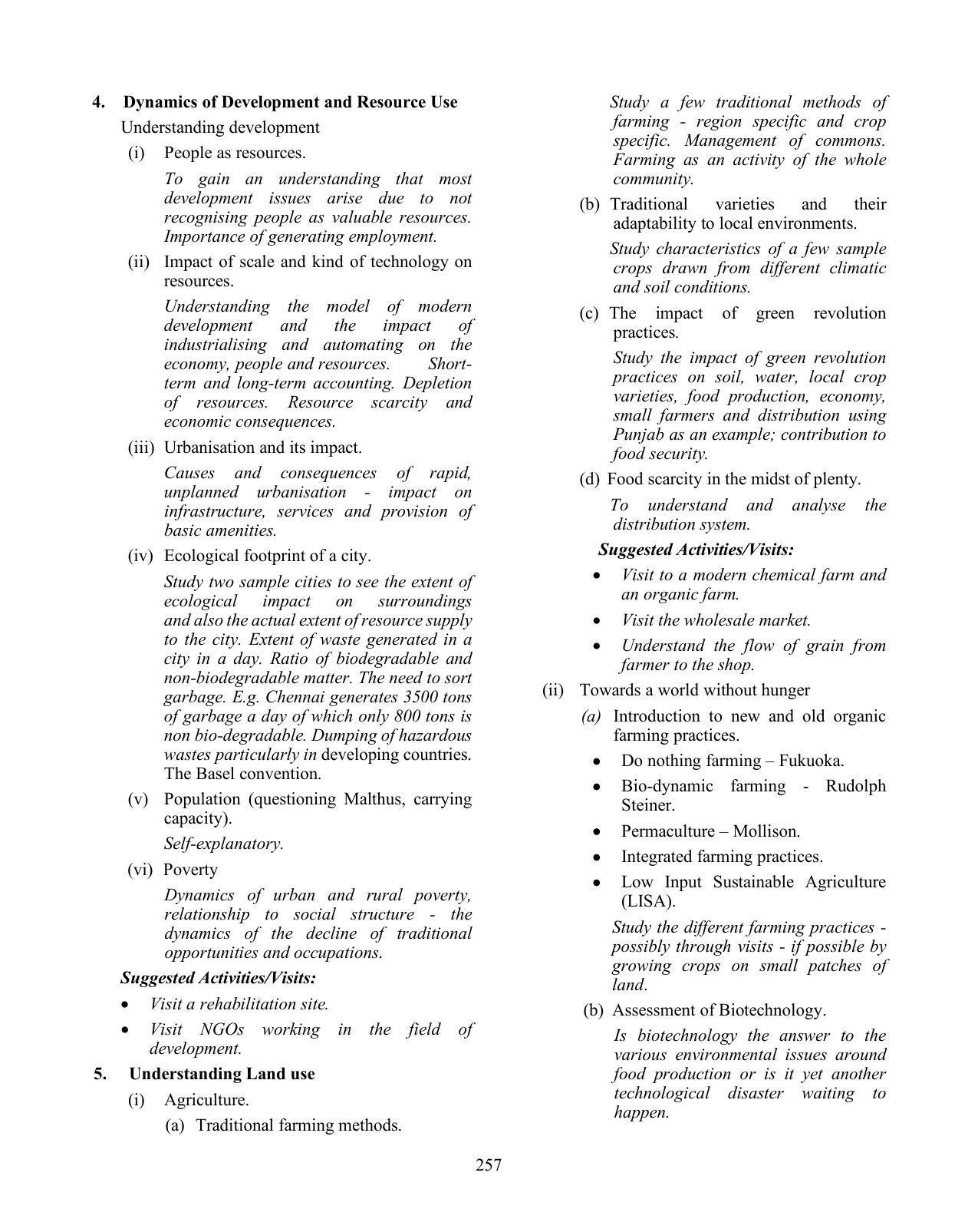 ICSE Environmental Applications Syllabus 2026 - Page 3