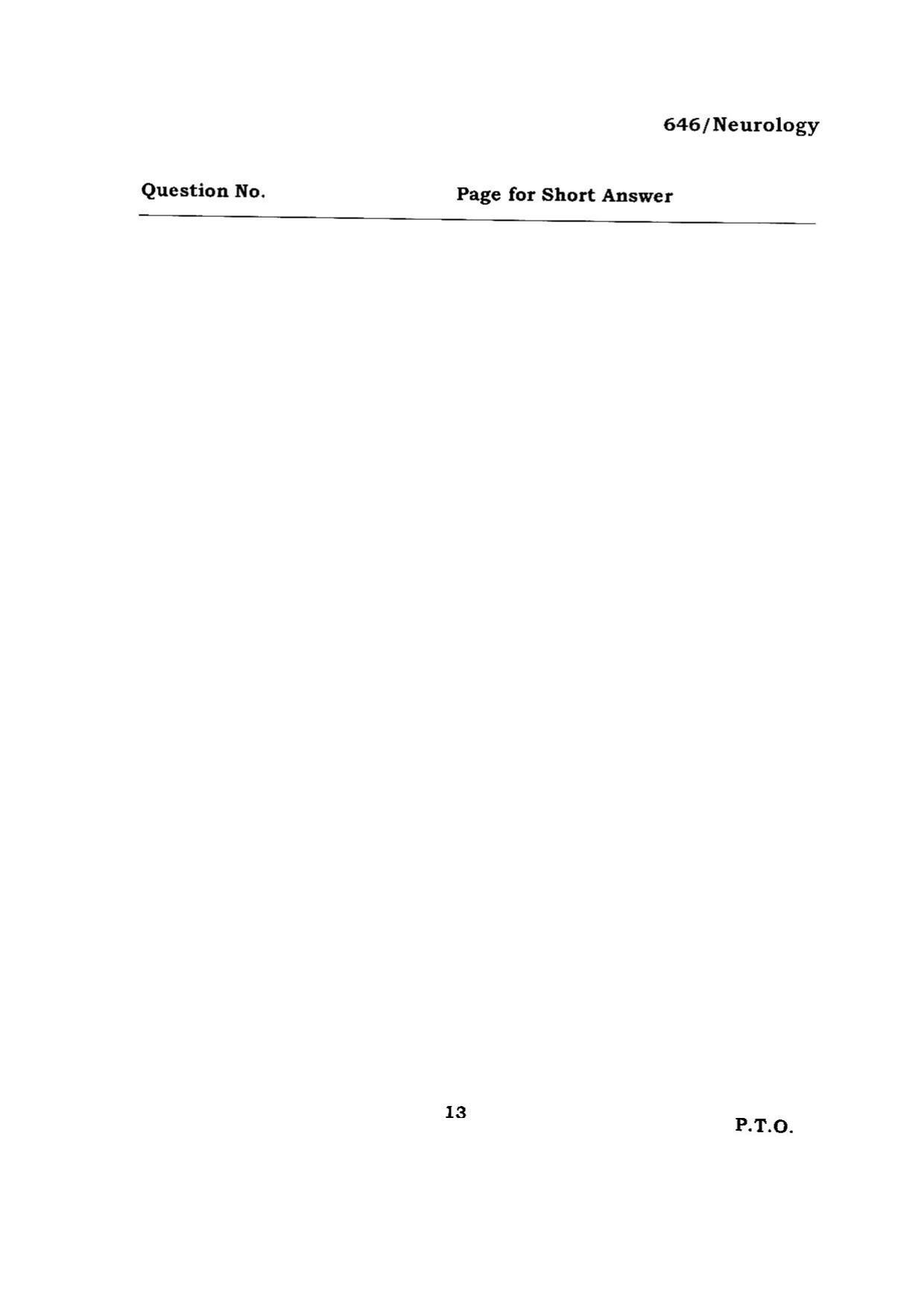 BHU RET NEUROLOGY 2015 Question Paper - Page 13