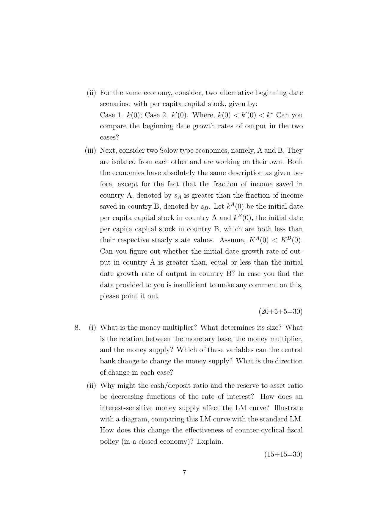 ISI Admission Test M.S.(QE) PEB 2021 Sample Paper - Page 7