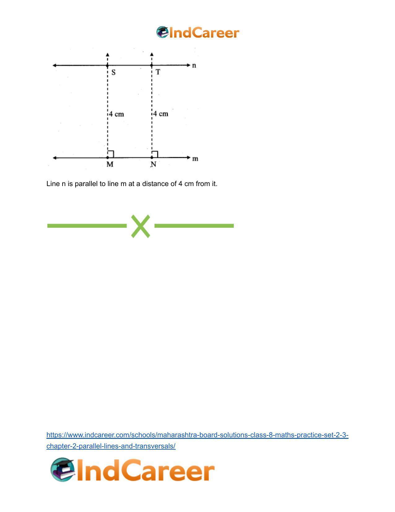 Maharashtra Board Solutions Class 8-Maths (Practice Set 2.3): Chapter 2- Parallel Lines and Transversals - Page 5