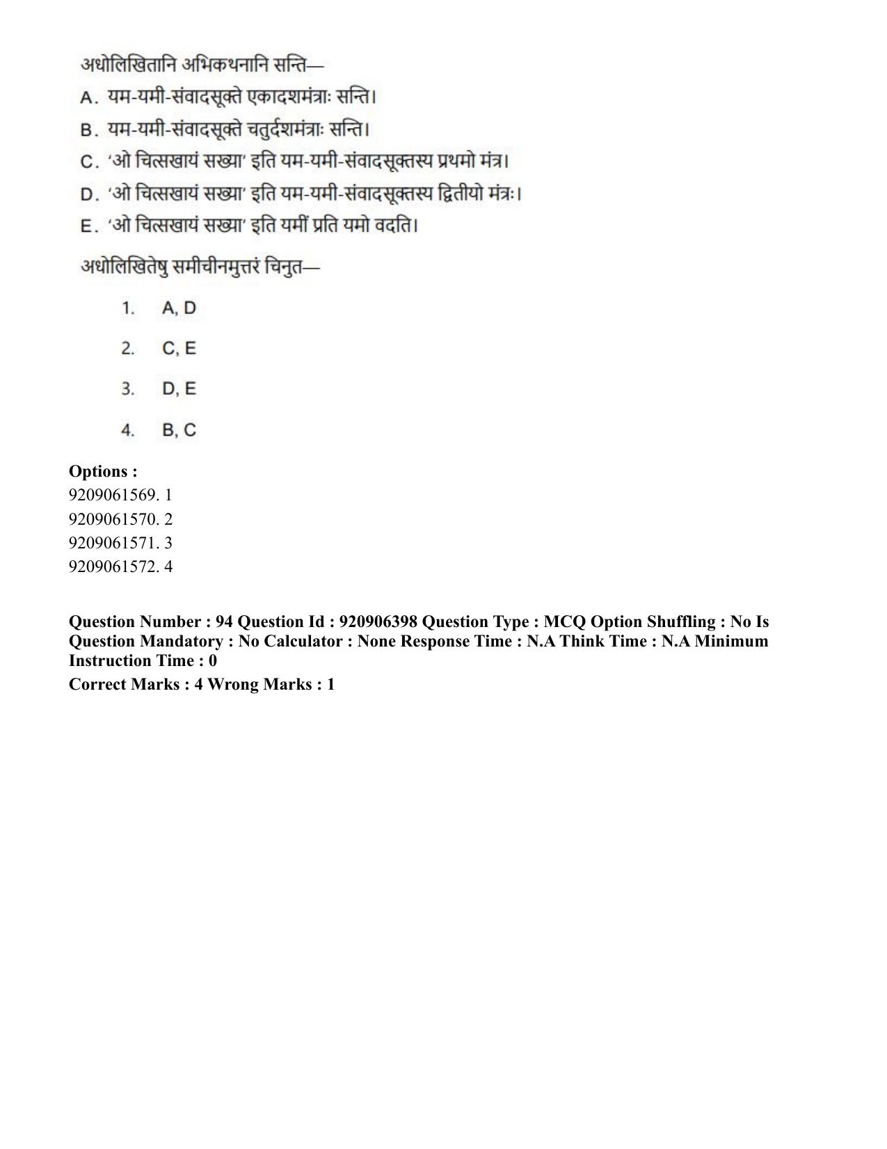 CUET PG 2023: ACQP17 – Rigveda (Hindi)-Shift 1 (06-06-2023) Question Paper - Page 163