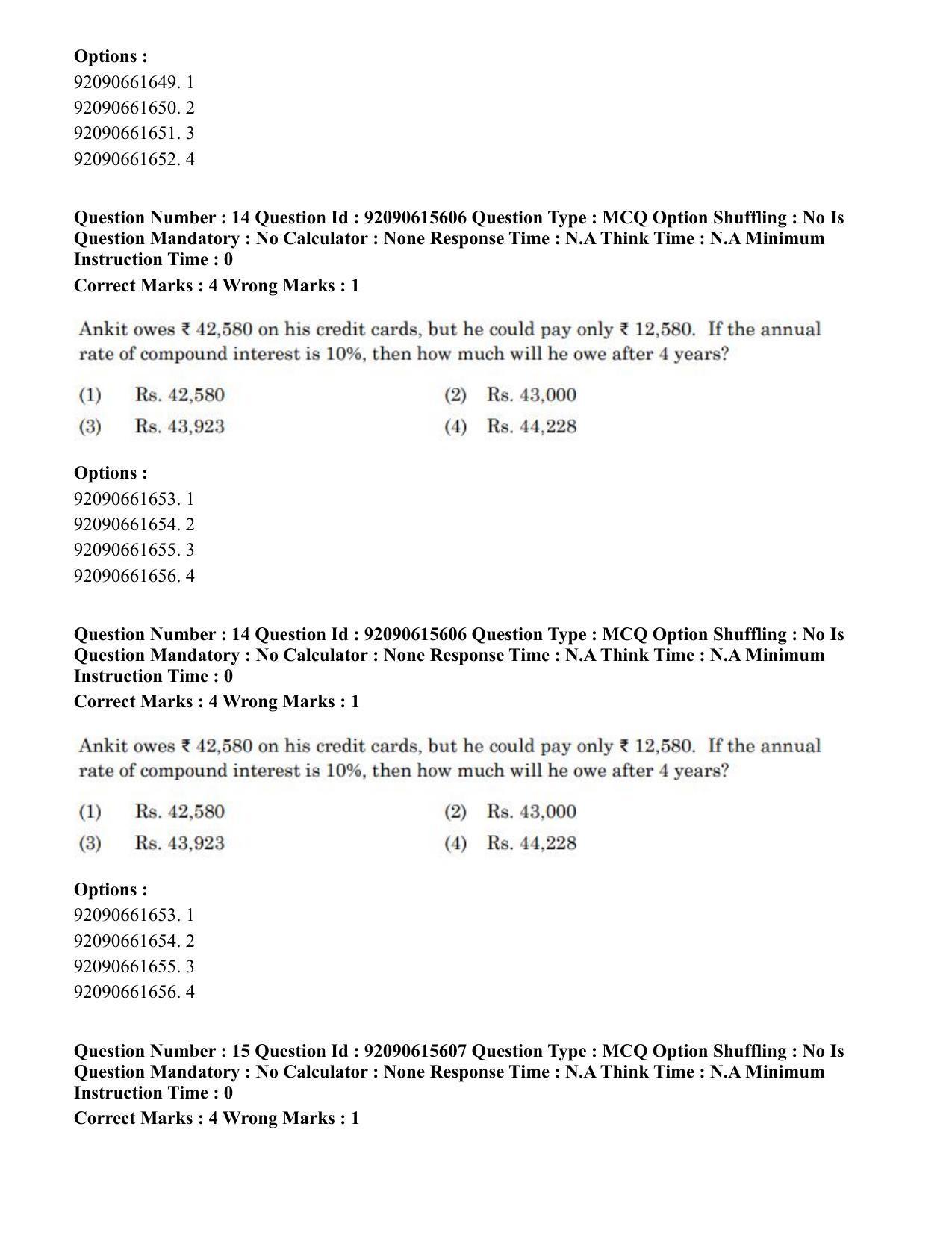 CUET PG 2023: SCQP02 – Agro-forestry(Eng) - Shift 3 (12-06-2023) Question Paper - Page 15