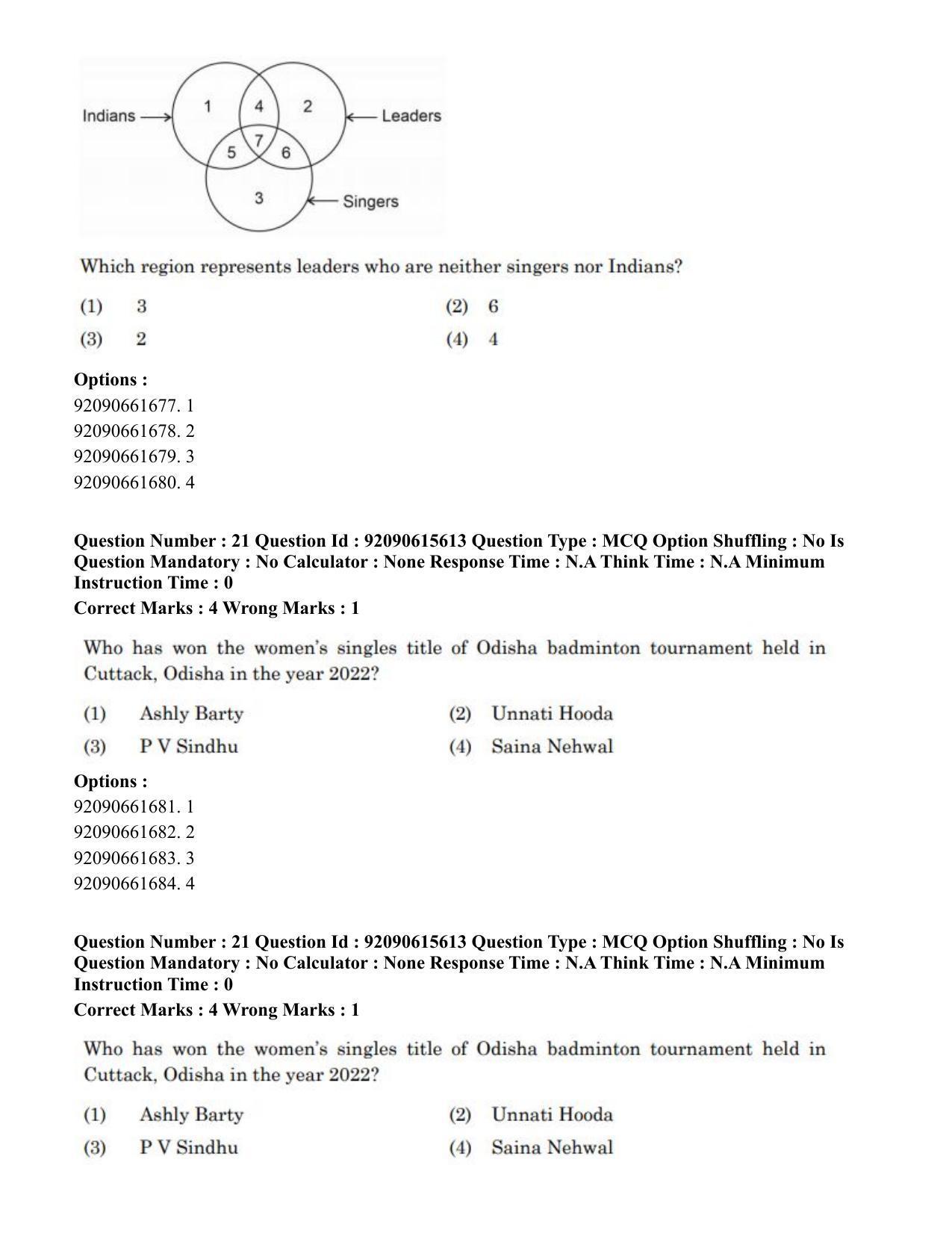 CUET PG 2023: SCQP02 – Agro-forestry(Eng) - Shift 3 (12-06-2023) Question Paper - Page 22